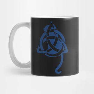 Blue Celtic Triquetra Cat Mug